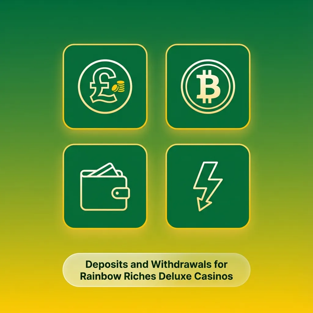 Banking options for Rainbow Riches Deluxe: Visa, Mastercard, PayPal, Apple Pay, Google Pay, bank transfer and limits