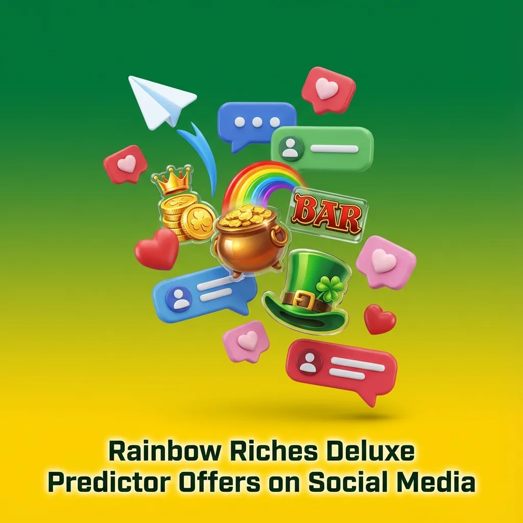 Warning graphic about social media “Rainbow Riches Deluxe” hacks, bots, fake apps and scams promising guaranteed gambling wins